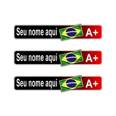 Adesivos Personalizado Nome+tipo Sanguineo Bike Capacete 04