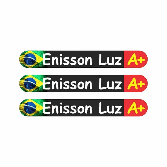 Adesivos Personalizado Nome+tipo Sanguineo Bike Capacete