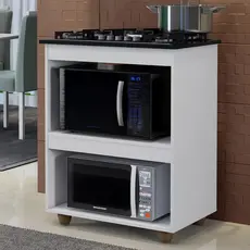 Balcão De Cozinha Para Cooktop 4 Ou 5 Bocas Turim Branco Luxo