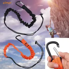 Corda De Segurança Para Ferramenta ELMER , Com Gancho Mosquetão , Elástica Anti-Queda , Cordão De Telescópica De Nylon