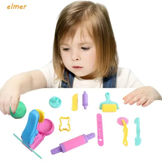 ELMER Molde Criativo De Plasticina 3D , Mini Acessórios De Argila De Modelagem DIY , Kit De Ferramentas De Massa De Plás
