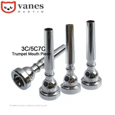 Bocal De Trompete NAESV , Boca De Corneta Profissional Em Ouro Prateado , Chifre De Metal 3C/5C/7C Latão