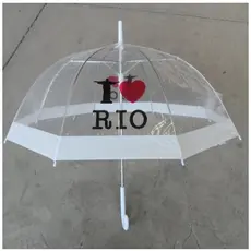 Guarda Chuva Transparente Automático I LOVE RIO