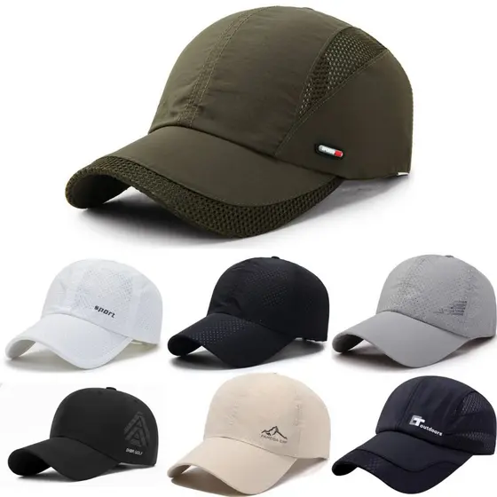 Boné Tactel Casual Respirável Baseball Secagem Rapido Spring Summer New Handsome Outdoor Sports