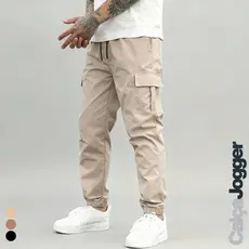 Calça Cargo Masculina Jogger Streetwear Com Punho e Cordão 34 Ao 44 + 3 Cores
