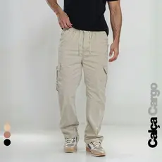 Calça Cargo Masculina Streetwear Cordão 34 ao 44 + 4 Cores