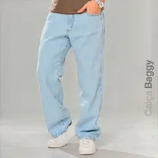 Calça Baggy Balão Jeans Azul Clara Marmorizada Streetwear Larga Skatista  Reta Premium 36 ao 48