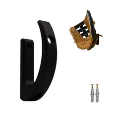 Suporte De Parede Para Luva De Baseball Cor Preto