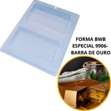1~4 FORMAS BWB COM SILICONE (3 PARTES) CÓD.:9906 BARRA DE OURO 300g. (CHOCO)