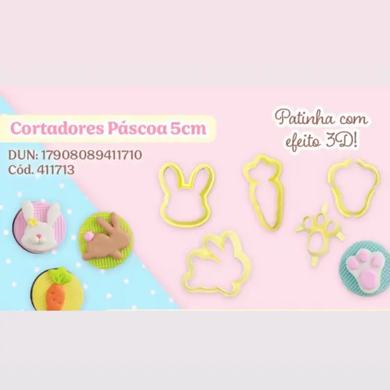kit 5 cortadores de Páscoa bluestar lançamento páscoa 2025//