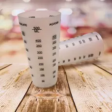1~5 COPO MEDIDOR DE 500ML COM GRADUAÇÃO DE XÍCARA, CHOCOLATE, SEMOLINA, ML, ARROZ, FARINHA E AÇÚCAR