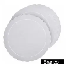 50 Cake Board 24cm BRANCO REDONDO Base Para Bolo Suplat Para Confeitaria de Alta Resistência e Impermeável