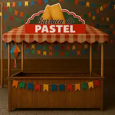 Placa barraca do pastel  festas festa junina eventos feiras cod 60.29 (CHOCO)