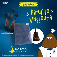 Forma Simples Pirulito Vassoura Porto Walloween Cod 427