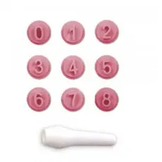 kit carimbos ROSA NUMEROS Blue Star para pastas e massas e confeitaria