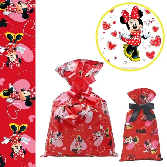 40 SACOLINHA MINNIE LOVE SURPRESA  20x29 CROMUS