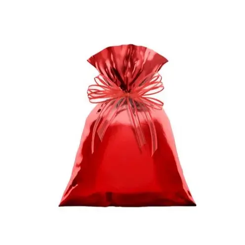 25 Saco Presente Bopp Metalizado Vermelho 45x60 (Capel)