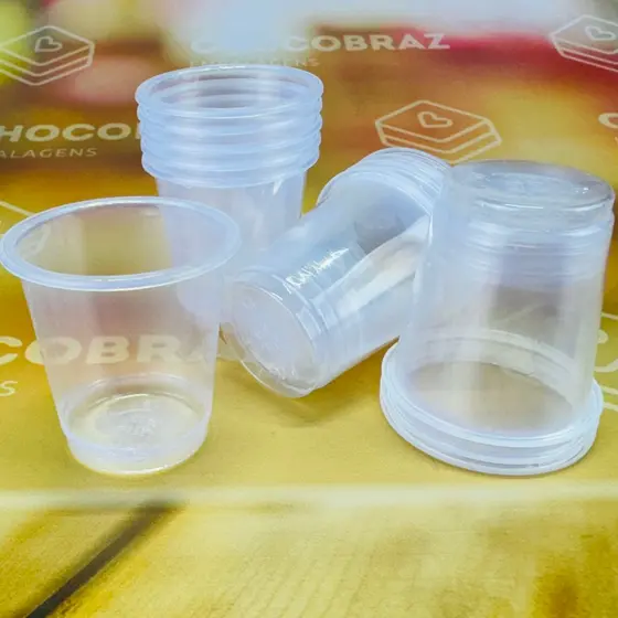 KIT 100~500 MINI COPINHO BRIGADEIRO 30 ml INCOLOR TRIK TRIK