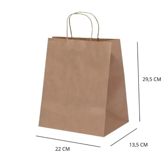10~50 SACOLA KRAFT  22 X 13,5 X 29,5 -(LC)  REF5812