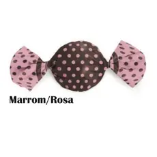 100 embalagem para trufas carber marrom/rosa  poá (G)