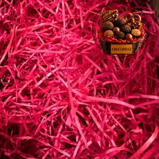 100~500g PALHA DE MADEIRA DECORATIVA NATAL VERMELHA