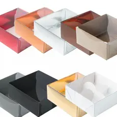 KIT Caixa para 4 Doces PVC 4 (8,5x8,5x4cm) ASSK (CHOCO)