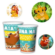 8~40 COPO PAPEL FESTA O REI LEAO 180ML REGINA