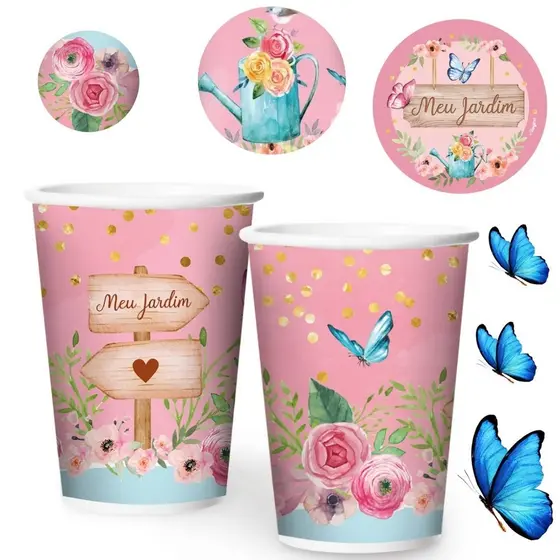 8~40 COPO PAPEL FESTA MEU JARDIM 180ML REGINA