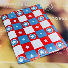 10~50 TOALHAS P/ MESA FESTA AMÉRICA BOPP PEROLA  78X78 INOVE (CHOCO)