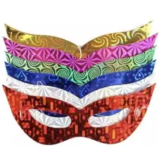 KIT 10~70 Máscara Carnaval 2025 Holografica Brilhante Balada Festa Carnaval (Ex)