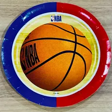 8~40 PRATO FESTA NBA BASQUETE DE PAPEL 18 CM FESTCOLOR