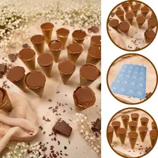 Forma Suporte para Cone Chocolate   BWB 3683 | Acetato Semiprofissional | 20 Cavidades | Doces e Cone Trufado (CHOCO)