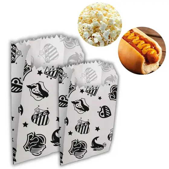 50 SACO DE PIPOCA HOT DOG SANTOS Regina