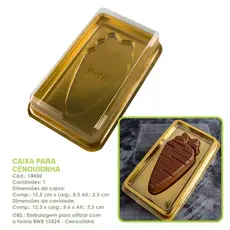 Caixa Para Cenourinha BWB Cód: 14450 - Embalagem para Cenoura BWB - LANÇAMENTO PÁSCOA 2025 OFF (CHOCO)