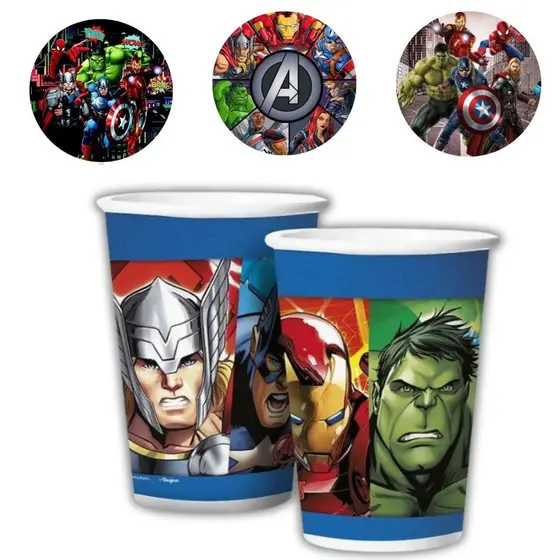 8~40 COPO PAPEL FESTA VINGADORES AVENGERS 180ML REGINA