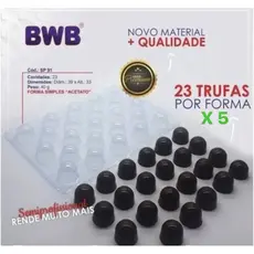 KIT 5 FORMAS P/ TRUFA MÉDIA SEMIPROFISSIONAL SIMPLES SP 91 cod 3504  OFF