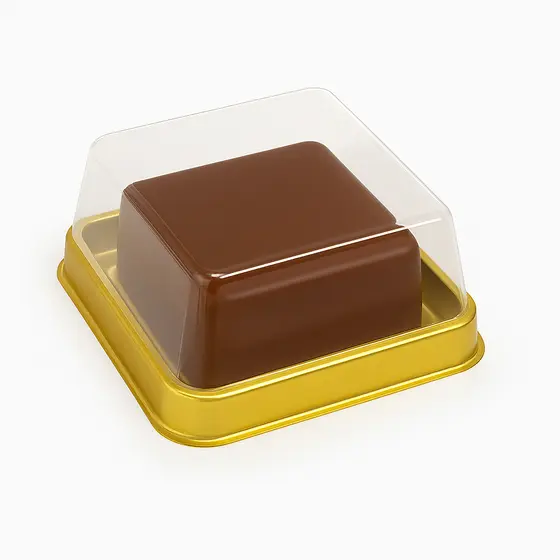 100 CAIXA PARA PÃO DE MEL QUADRADO - DOURADO BWB14230 (CHOCO)