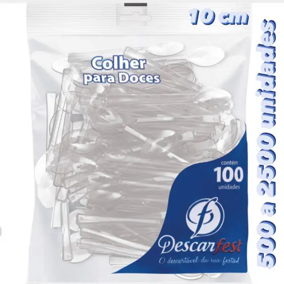 KIT MINI COLHER 10 cm CRISTAL MEXEDOR DE CAFÉ 500~2500 un