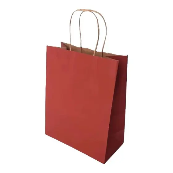 10~50 SACOLA  DE PAPEL MARSALA 21,5X17,5X8,5 (LC) REF5022