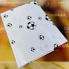 40 TOALHAS P/ MESA FESTA FUTEBOL BOPP PEROLA 78X78 INOVE (CHOCO)