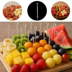 800 ESPETINHO PARA PETISCO APERITIVOS MINI GARFINHOS CRISTAL PLASTILANIA