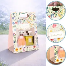 10 SACOLA MALETA COM VISOR E ALÇA 19X9X26 FLORES 5998 ( DIA DAS MÃES IDEIA 2026 ) HOT STAMPING