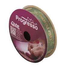 5 ROLO DE 10 METROS DE FITA CETIM 15 MM PÁSCOA VERDE 520 FITAS PROGRESSO