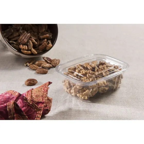 10 Pote Retangular Tampa Articulada Embalagem - 250ml Cod GA 88 Castanhas, Doces, Frutas Secas