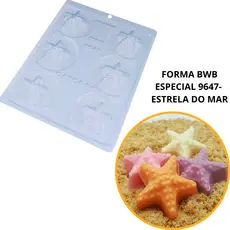 1~4 Forma bwb com silicone (3 partes) para chocolate cod 9647 - Estrela do Mar 17g (CHOCO)