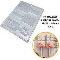 1 ~ 4 Forma bwb com silicone (3 partes) cod 10030 - Pirulito Tablete 100 g pirulito recheado
