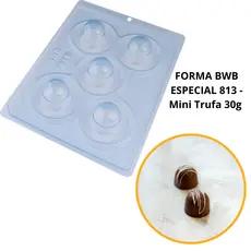 1~4 FORMAS BWB COM SILICONE (3 PARTES) MINI TRUFA 30g. BWB CÓD.:813 FESTAS, TRUFAS E BOMBONS. (CHOCO)