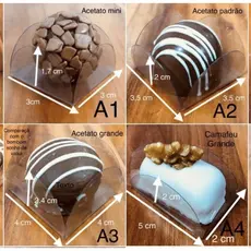 100~300 FORMINHAS PARA DOCES ACETATO TRANSPARENTE - 6 TAMANHOS À ESCOLHA