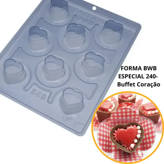 1~4 forma bwb com silicone (3 partes) cod 240 - Buffet Coração//