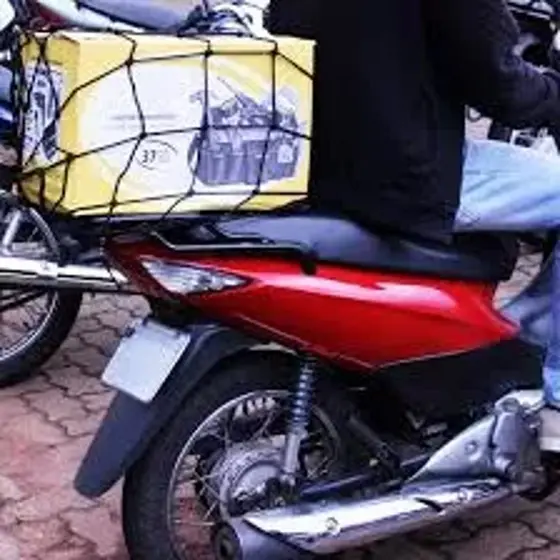 Rede 50 x 50 Elástica Moto E Bike Bagageiro Aranha Redinha Preto